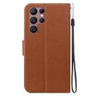 For Samsung Galaxy S22+ 5G Ultra-thin Voltage Magnetic Buckle Leather Phone Case(Brown) - 3