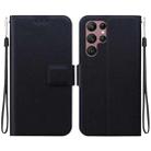 For Samsung Galaxy S22+ 5G Ultra-thin Voltage Magnetic Buckle Leather Phone Case(Black) - 1