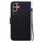 For Samsung Galaxy S22+ 5G Ultra-thin Voltage Magnetic Buckle Leather Phone Case(Black) - 3