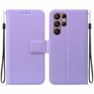 For Samsung Galaxy S22 5G Ultra-thin Voltage Magnetic Buckle Leather Phone Case(Purple) - 1