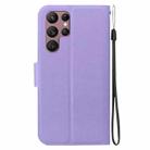 For Samsung Galaxy S22 5G Ultra-thin Voltage Magnetic Buckle Leather Phone Case(Purple) - 3