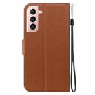 For Samsung Galaxy S21+ 5G Ultra-thin Voltage Magnetic Buckle Leather Phone Case(Brown) - 3