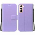 For Samsung Galaxy S21+ 5G Ultra-thin Voltage Magnetic Buckle Leather Phone Case(Purple) - 1