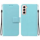 For Samsung Galaxy S21+ 5G Ultra-thin Voltage Magnetic Buckle Leather Phone Case(Green) - 1