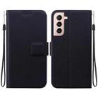 For Samsung Galaxy S21+ 5G Ultra-thin Voltage Magnetic Buckle Leather Phone Case(Black) - 1