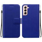 For Samsung Galaxy S21+ 5G Ultra-thin Voltage Magnetic Buckle Leather Phone Case(Blue) - 1