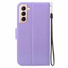 For Samsung Galaxy S21 5G Ultra-thin Voltage Magnetic Buckle Leather Phone Case(Purple) - 3