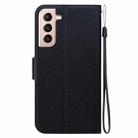 For Samsung Galaxy S21 5G Ultra-thin Voltage Magnetic Buckle Leather Phone Case(Black) - 3