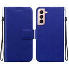 For Samsung Galaxy S21 5G Ultra-thin Voltage Magnetic Buckle Leather Phone Case(Blue) - 1
