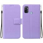 For Samsung Galaxy A73 5G Ultra-thin Voltage Magnetic Buckle Leather Phone Case(Purple) - 1