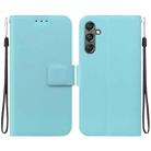 For Samsung Galaxy A24 4G Ultra-thin Voltage Magnetic Buckle Leather Phone Case(Green) - 1