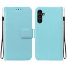 For Samsung Galaxy A15 4G Ultra-thin Voltage Magnetic Buckle Leather Phone Case(Green) - 1
