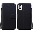 For Samsung Galaxy A06 4G Ultra-thin Voltage Magnetic Buckle Leather Phone Case(Black) - 1