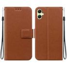 For Samsung Galaxy A05 Ultra-thin Voltage Magnetic Buckle Leather Phone Case(Brown) - 1