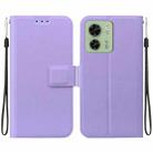 For Motorola Edge 40 Ultra-thin Voltage Magnetic Buckle Leather Phone Case(Purple) - 1