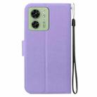 For Motorola Edge 40 Ultra-thin Voltage Magnetic Buckle Leather Phone Case(Purple) - 3