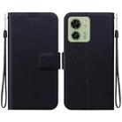 For Motorola Edge 40 Ultra-thin Voltage Magnetic Buckle Leather Phone Case(Black) - 1