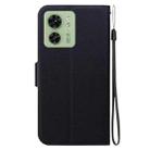 For Motorola Edge 40 Ultra-thin Voltage Magnetic Buckle Leather Phone Case(Black) - 3