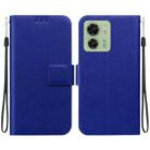 For Motorola Edge 40 Ultra-thin Voltage Magnetic Buckle Leather Phone Case(Blue) - 1