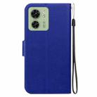 For Motorola Edge 40 Ultra-thin Voltage Magnetic Buckle Leather Phone Case(Blue) - 3