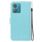 For Motorola Edge 40 Neo Ultra-thin Voltage Magnetic Buckle Leather Phone Case(Green) - 3