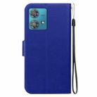 For Motorola Edge 40 Neo Ultra-thin Voltage Magnetic Buckle Leather Phone Case(Blue) - 3