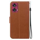 For Motorola Edge 50 Fusion Ultra-thin Voltage Magnetic Buckle Leather Phone Case(Brown) - 3