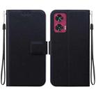 For Motorola Edge 50 Fusion Ultra-thin Voltage Magnetic Buckle Leather Phone Case(Black) - 1