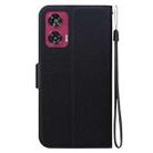 For Motorola Edge 50 Fusion Ultra-thin Voltage Magnetic Buckle Leather Phone Case(Black) - 3