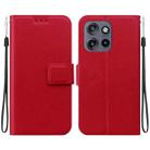 For Motorola Edge 50 Neo 5G Global Ultra-thin Voltage Magnetic Buckle Leather Phone Case(Red) - 1