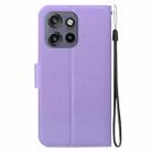 For Motorola Edge 50 Neo 5G Global Ultra-thin Voltage Magnetic Buckle Leather Phone Case(Purple) - 3