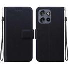 For Motorola Edge 50 Neo 5G Global Ultra-thin Voltage Magnetic Buckle Leather Phone Case(Black) - 1