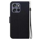 For Motorola Edge 50 Neo 5G Global Ultra-thin Voltage Magnetic Buckle Leather Phone Case(Black) - 3