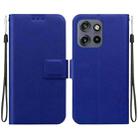 For Motorola Edge 50 Neo 5G Global Ultra-thin Voltage Magnetic Buckle Leather Phone Case(Blue) - 1
