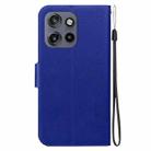 For Motorola Edge 50 Neo 5G Global Ultra-thin Voltage Magnetic Buckle Leather Phone Case(Blue) - 3