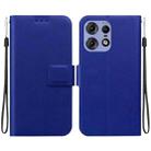 For Motorola Edge 50 Pro Ultra-thin Voltage Magnetic Buckle Leather Phone Case(Blue) - 1