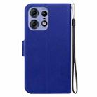 For Motorola Edge 50 Pro Ultra-thin Voltage Magnetic Buckle Leather Phone Case(Blue) - 3