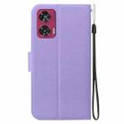 For Motorola Edge 50 Ultra Ultra-thin Voltage Magnetic Buckle Leather Phone Case(Purple) - 3