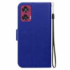 For Motorola Edge 50 Ultra Ultra-thin Voltage Magnetic Buckle Leather Phone Case(Blue) - 3