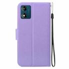 For Motorola Moto E13 Ultra-thin Voltage Magnetic Buckle Leather Phone Case(Purple) - 3