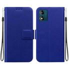 For Motorola Moto E13 Ultra-thin Voltage Magnetic Buckle Leather Phone Case(Blue) - 1