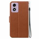 For Motorola Moto E14 / Moto G04s Ultra-thin Voltage Magnetic Buckle Leather Phone Case(Brown) - 3