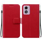 For Motorola Moto E14 / Moto G04s Ultra-thin Voltage Magnetic Buckle Leather Phone Case(Red) - 1