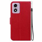 For Motorola Moto E14 / Moto G04s Ultra-thin Voltage Magnetic Buckle Leather Phone Case(Red) - 3