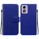 For Motorola Moto E14 / Moto G04s Ultra-thin Voltage Magnetic Buckle Leather Phone Case(Blue) - 1