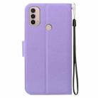 For Motorola Moto E20 / E30 / E40 Ultra-thin Voltage Magnetic Buckle Leather Phone Case(Purple) - 3