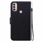 For Motorola Moto E20 / E30 / E40 Ultra-thin Voltage Magnetic Buckle Leather Phone Case(Black) - 3