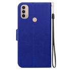 For Motorola Moto E20 / E30 / E40 Ultra-thin Voltage Magnetic Buckle Leather Phone Case(Blue) - 3