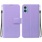 For Motorola Moto E22 / Moto E22i Ultra-thin Voltage Magnetic Buckle Leather Phone Case(Purple) - 1