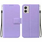 For Motorola Moto G13 / G23 / G53 5G Ultra-thin Voltage Magnetic Buckle Leather Phone Case(Purple) - 1